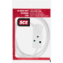 SCE Heavy Duty 2-WAY Extension Cord White 3M