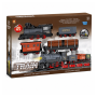 Steam Engine Toy Train Set With Smoke Light & Sounds - Toys For Kids