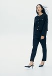 Tapered Jersey Trousers - Black