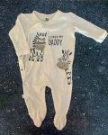 Woolworths White Zebra Onesie 3 6M