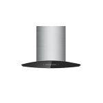 High Capacity Curved Glass Wall Mounted Extractor With Black Glass And Front Panel – 60CM