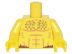 Parts Torso Bare Chest With Muscles Outline And Curly Hair Fur At Waist Pattern Yellow Arms Yellow Hands 973PB2212C01