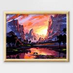 Adult Paint By Numbers With Frame - Mesmerising Mountains