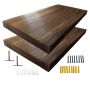 100% Solid Wood Floating Shelves - 2 Shelves