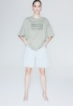 Oversized Printed T-Shirt - Dusty Green & Nine Inch Nails