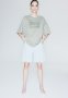 Oversized Printed T-Shirt - Dusty Green & Nine Inch Nails