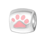 A16-C14030 - 925 Sterling Silver Paw Print European Charm Bead