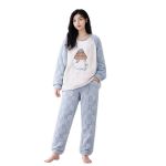 Women's Plush Fleece Pajama Set Blue