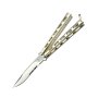 Butterfly Knife Silver Skeletonized Handle- 7128P