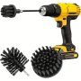 Versatile Drill Brush Attachment Set - Soft White Ideal For Car Interiors Boats Seats Rugs & More - Fit With Extension Accessories