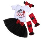 Lil’ Miss Love Bug Romper Tutu Leggings And Headband