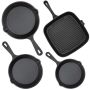 4 Piece Cast Iron Skillet Set Non Stick Frying Pan Cookware Set Cast Iron Pan