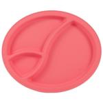 4PK Picnic Plate With Divisions Coral