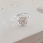 Giuliana 925 Sterling Silver Cz Flower Ring - Size 9