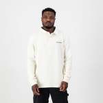 Old School Word Os Ls Rugby Jersey-ivory - 4XL