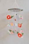 Floral - Felt Baby Mobile Peach Coral Tones