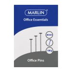 Marlin Office Essentials Silver Office Pin 26MM 100G Pack Of 10
