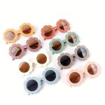 Fresha Fresh Cute Sweet Trendy Flower Round Fashion Glasses For Boys Girls Outdoor Sports Party Vacation Travel Supply Photo Prop