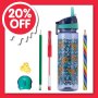 Pizza Night Water Bottle & Stationery Gift Pack