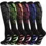 1/6 Pairs Of Men's Compression Knee High Sports Socks Breathable Sweat Absorbing Comfortable Socks For Basketball Football Running Outdoor Activities