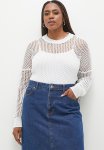Crochet Crew Neck Sweater - Ecru
