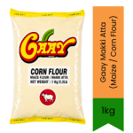 Makki Atta Maize Corn Flour 1KG - Whole Yellow Corn Flour For Authentic Makki Ki Roti & Flatbreads Delivers Traditional