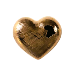 Medium African Heart - Bronze Scratched