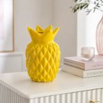 Ceramic Yellow Vase Pineapple