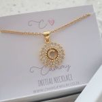 K14 - Stunning Initial Letter Necklace On Personalized Card Gold Cz Stainless Steel - C Initial - CB0111383