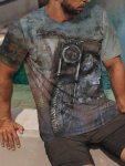 Men's Motorcycle Graphic Print T-Shirt Short Sleeve Crew Neck Tee Men's Clothing For Summer Outdoor