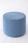 Round Ottoman Blue