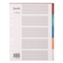 Bantex A4 Pp Dividers & Indexes 5 Division Assorted Colours