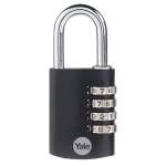 4-DIAL 38MM Aluminium Combination Padlock - Black
