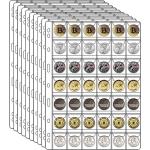 10X 42 Pockets Coin Holder Without Coin Shipping Sheet Clear Storage Collection Album Folder Book Medallion Coin Stamp Coins Tok