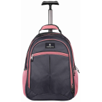 Volkano Orthopaedic Trolley Backpack 27L - Dark Grey pink VK-7094-DGRPK