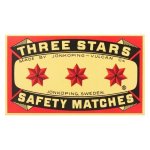 Three Stars Cigar Candle Matches 72 Pack