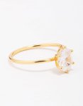 Goldair Gold Plated Sterling Silver Cubic Zirconia Flower Hoop Earrings