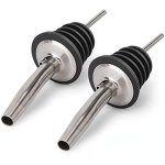 2 Pcs Pour Wine Stainless Steel Bottle Spout And Olive Oil Liquor Pourer Spout Silvery Wine Bottle Pourer For Restaurants Coffee