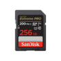 SanDisk Extreme Pro Sd Uhs I 256GB Card For 4K Video 200MB/S Read 140MB/S Write