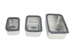 3-PIECE Stainless Steel Food Storage Containers