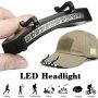 1PC Super Bright LED Energy Saving Headlight Clip-on Cap Hat Torch Lamp For Outdoor Fishing Camping Hunting