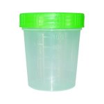 Paul Boettger Urine Beaker 125 Ml Pp With Screw-cap Green Hd-pe Pack Of 100