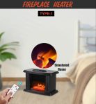 Zs - Fireplace Heater With Remote Simulated Flame