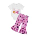 Sweet One Long Pants Donut Birthday Set