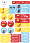 School Labels : Superhero Theme