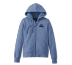 Women’s Special Bar And Shield Zip Front Hoodie – Colony Blue