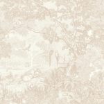 Ismoon Vintage Wallpaper Peel And Stick Beige Neutral Wallpaper 17.3IN X16.4FT Forest Animals Contact Paper For Bedroom Thicken