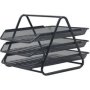 Wire Mesh Range - M700 Letter Tray Black 3 Tier