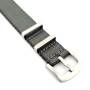 Premium Nylon Nato Strap Midnight Grey Steel Hardware - 20MM