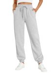Trendy Queen Women's Sweatpants Athletic Joggers Baggy Pants Lounge Bottom 2026 Fall Fashion With Pockets Grey L